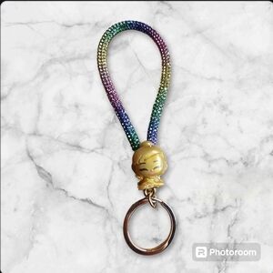 Disney NEW Upcycled Doorables Squish a Lots Gold Tinkerbell Keychain Keychain